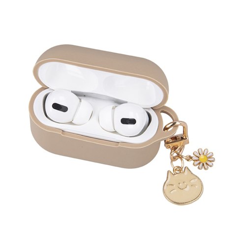 Etui do Airpods Pro karmelowe z zawieszką Etui do Airpods Pro karmelowe z zawieszką