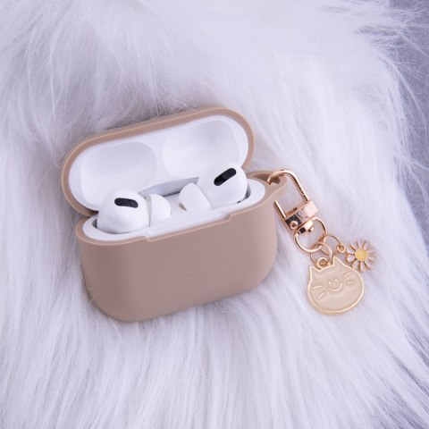 Etui do Airpods Pro karmelowe z zawieszką Etui do Airpods Pro karmelowe z zawieszką