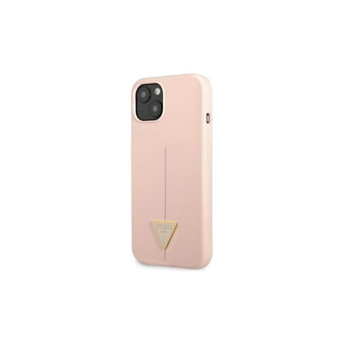 Guess nakładka do iPhone 13 6,1" GUHCP13MSLTGP różowa hard case Silicone Triangle Logo