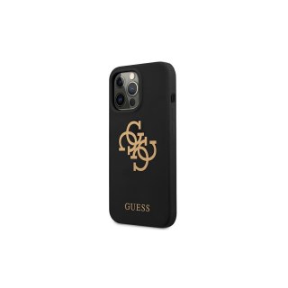 Guess nakładka do iPhone 13 Pro / 13 6,1" GUHCP13LLS4GGBK czarna hard case Silicone 4G Logo