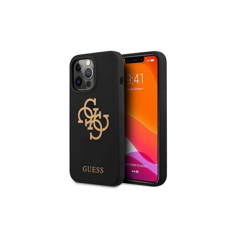 Guess nakładka do iPhone 13 Pro / 13 6,1" GUHCP13LLS4GGBK czarna hard case Silicone 4G Logo Guess nakładka do iPhone 13 Pro / 13 6,1" GUHCP13LLS4GGBK czarna hard case Silicone 4G Logo