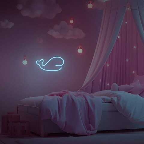 Neon LED WIELORYB niebieski Bat + USB FLNE19 Forever Light Neon LED WIELORYB niebieski Bat + USB FLNE19 Forever Light