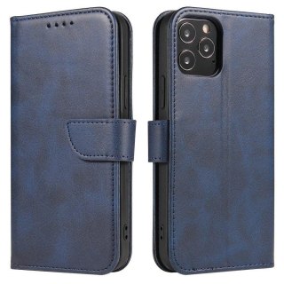 Magnet Case elegancki futerał etui pokrowiec z klapką i funkcją podstawki Xiaomi Redmi Note 11 Pro 5G / 11 Pro niebieski