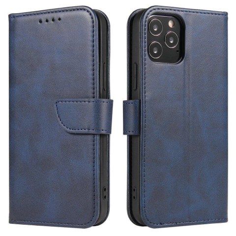 Magnet Case elegancki futerał etui pokrowiec z klapką i funkcją podstawki Xiaomi Redmi Note 11 Pro 5G / 11 Pro niebieski