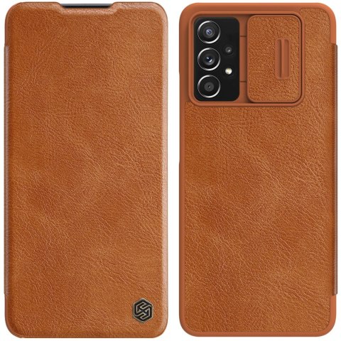 Nillkin Qin skórzana kabura etui Samsung Galaxy A73 brązowy Nillkin Qin skórzana kabura etui Samsung Galaxy A73 brązowy