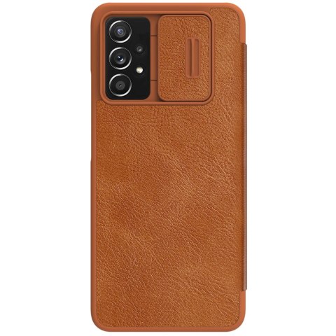 Nillkin Qin skórzana kabura etui Samsung Galaxy A73 brązowy Nillkin Qin skórzana kabura etui Samsung Galaxy A73 brązowy