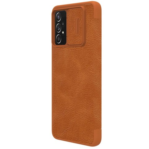 Nillkin Qin skórzana kabura etui Samsung Galaxy A73 brązowy Nillkin Qin skórzana kabura etui Samsung Galaxy A73 brązowy