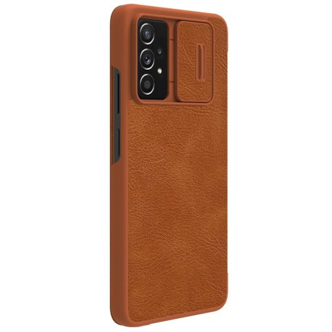 Nillkin Qin skórzana kabura etui Samsung Galaxy A73 brązowy Nillkin Qin skórzana kabura etui Samsung Galaxy A73 brązowy