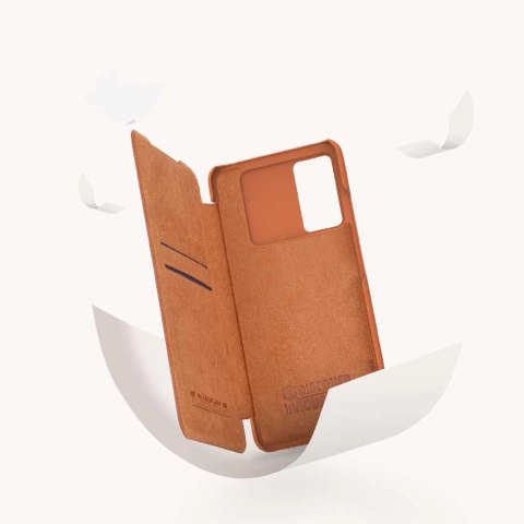 Nillkin Qin skórzana kabura etui Samsung Galaxy A73 brązowy Nillkin Qin skórzana kabura etui Samsung Galaxy A73 brązowy