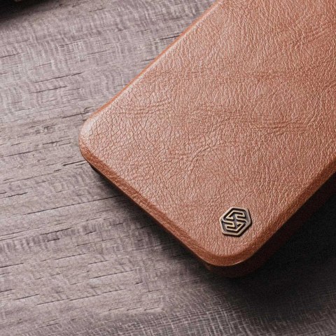 Nillkin Qin skórzana kabura etui Samsung Galaxy A73 brązowy Nillkin Qin skórzana kabura etui Samsung Galaxy A73 brązowy
