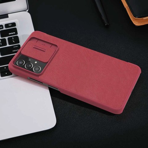 Nillkin Qin skórzana kabura etui Samsung Galaxy A73 brązowy Nillkin Qin skórzana kabura etui Samsung Galaxy A73 brązowy