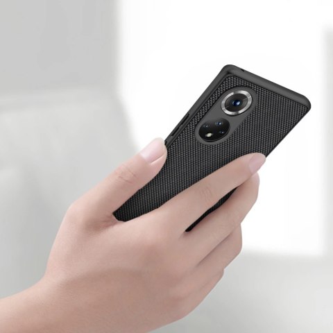 Nillkin Textured Case wytrzymałe wzmocnione etui z żelową ramką i nylonem na tyle Honor 50 Pro czarny Nillkin Textured Case wytrzymałe wzmocnione etui z żelową ramką i nylonem na tyle Honor 50 Pro czarny