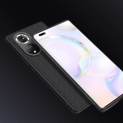 Nillkin Textured Case wytrzymałe wzmocnione etui z żelową ramką i nylonem na tyle Honor 50 Pro czarny Nillkin Textured Case wytrzymałe wzmocnione etui z żelową ramką i nylonem na tyle Honor 50 Pro czarny