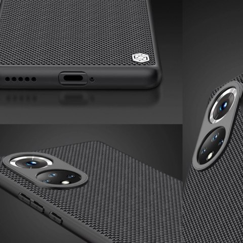 Nillkin Textured Case wytrzymałe wzmocnione etui z żelową ramką i nylonem na tyle Honor 50 Pro czarny Nillkin Textured Case wytrzymałe wzmocnione etui z żelową ramką i nylonem na tyle Honor 50 Pro czarny