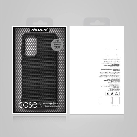 Nillkin Textured Case wytrzymałe wzmocnione etui z żelową ramką i nylonem na tyle Samsung Galaxy A73 czarny