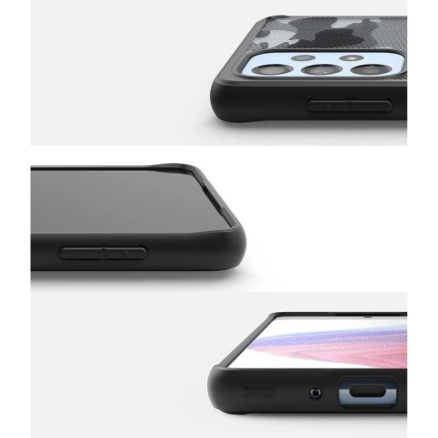 Ringke Fusion Matte etui pokrowiec z żelową ramką Samsung Galaxy A73 czarny Ringke Fusion Matte etui pokrowiec z żelową ramką Samsung Galaxy A73 czarny
