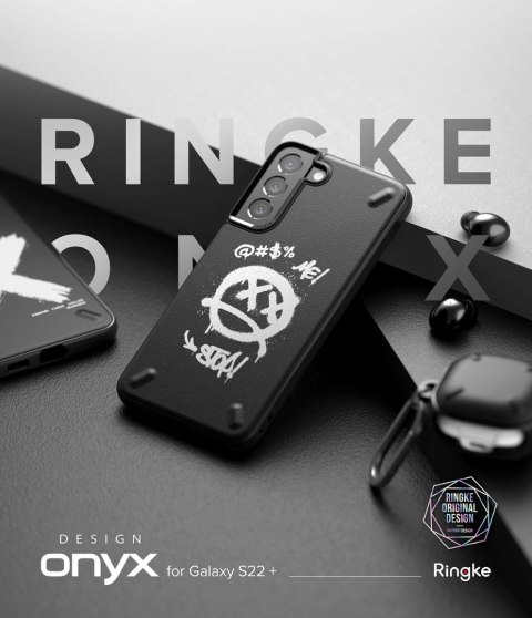 Ringke Onyx Design wytrzymałe etui pokrowiec Samsung Galaxy S22+ (S22 Plus) czarny (X) () Ringke Onyx Design wytrzymałe etui pokrowiec Samsung Galaxy S22+ (S22 Plus) czarny (X) ()