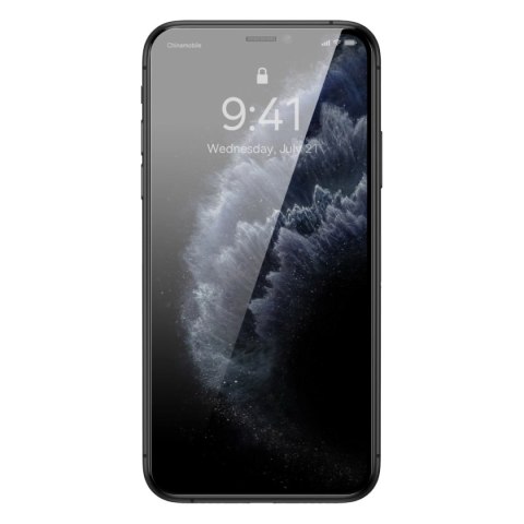Szkło Baseus Privacy Anti Spy hartowane prywatyzujące na iPhone 11 Pro Max / iPhone XS Max z pozycjonerem