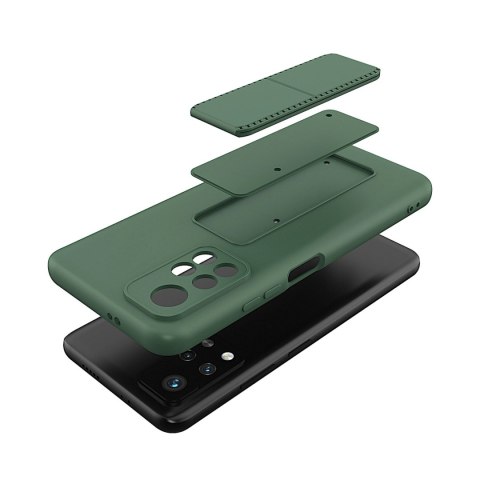 Wozinsky Kickstand Case silikonowe etui z podstawką etui Xiaomi Redmi Note 11S / Note 11 czerwone