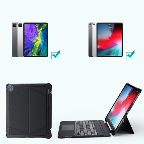 Choetech Keyboard Case etui pokrowiec do iPad Pro 12,9" 2020 / 2021 bezprzewodowa klawiatura Bluetooth czarny (BH-015) Choetech Keyboard Case etui pokrowiec do iPad Pro 12,9" 2020 / 2021 bezprzewodowa klawiatura Bluetooth czarny (BH-015)