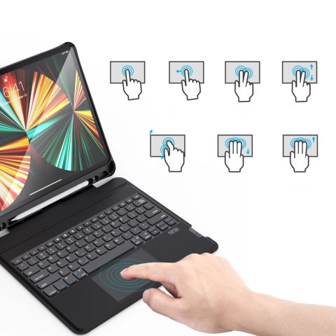 Choetech Keyboard Case etui pokrowiec do iPad Pro 12,9" 2020 / 2021 bezprzewodowa klawiatura Bluetooth czarny (BH-015) Choetech Keyboard Case etui pokrowiec do iPad Pro 12,9" 2020 / 2021 bezprzewodowa klawiatura Bluetooth czarny (BH-015)