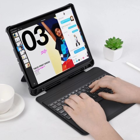 Choetech Keyboard Case etui pokrowiec do iPad Pro 12,9" 2020 / 2021 bezprzewodowa klawiatura Bluetooth czarny (BH-015) Choetech Keyboard Case etui pokrowiec do iPad Pro 12,9" 2020 / 2021 bezprzewodowa klawiatura Bluetooth czarny (BH-015)