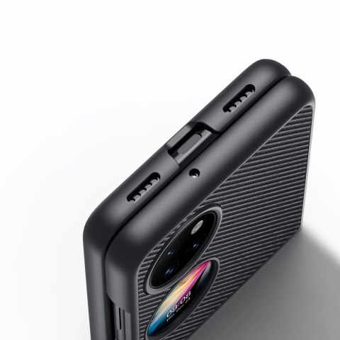 Dux Ducis Fino etui pokrowiec pokryty nylonowym materiałem Huawei P50 Pocket czarny Dux Ducis Fino etui pokrowiec pokryty nylonowym materiałem Huawei P50 Pocket czarny