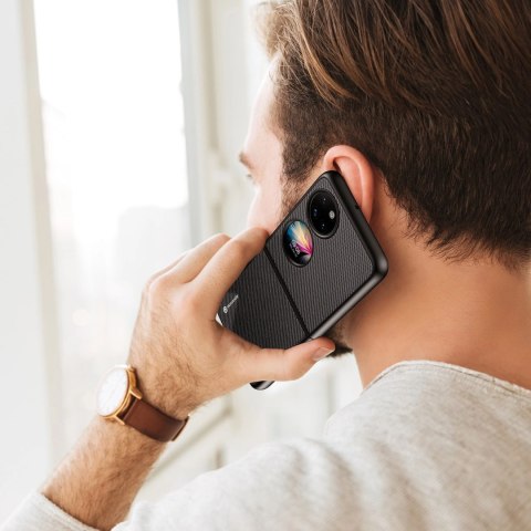 Dux Ducis Fino etui pokrowiec pokryty nylonowym materiałem Huawei P50 Pocket czarny Dux Ducis Fino etui pokrowiec pokryty nylonowym materiałem Huawei P50 Pocket czarny
