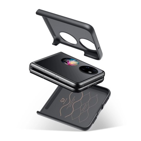 Dux Ducis Fino etui pokrowiec pokryty nylonowym materiałem Huawei P50 Pocket czarny Dux Ducis Fino etui pokrowiec pokryty nylonowym materiałem Huawei P50 Pocket czarny