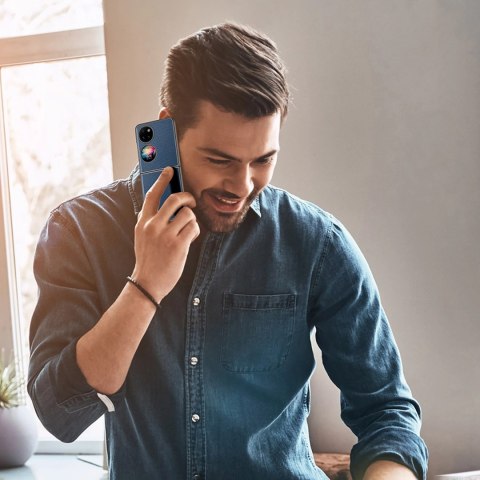 Dux Ducis Fino etui pokrowiec pokryty nylonowym materiałem Huawei P50 Pocket czarny Dux Ducis Fino etui pokrowiec pokryty nylonowym materiałem Huawei P50 Pocket czarny