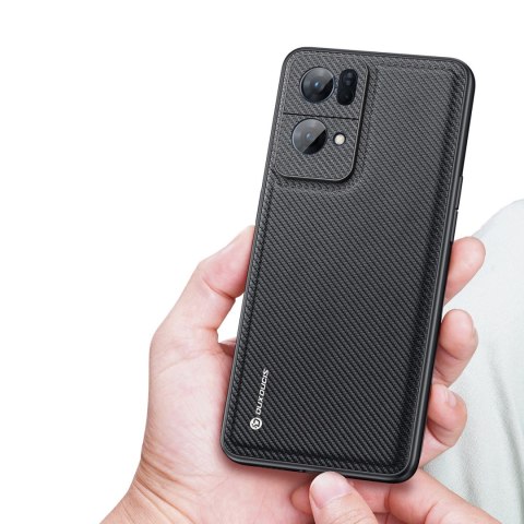 Dux Ducis Fino etui pokrowiec pokryty nylonowym materiałem Oppo Reno7 Pro 5G czarny Dux Ducis Fino etui pokrowiec pokryty nylonowym materiałem Oppo Reno7 Pro 5G czarny