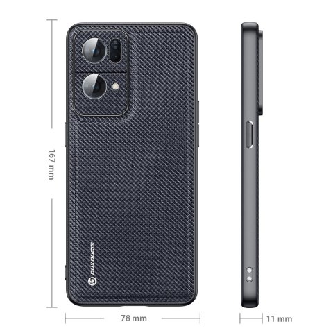 Dux Ducis Fino etui pokrowiec pokryty nylonowym materiałem Oppo Reno7 Pro 5G czarny Dux Ducis Fino etui pokrowiec pokryty nylonowym materiałem Oppo Reno7 Pro 5G czarny