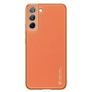 Dux Ducis Yolo eleganckie etui pokrowiec ze skóry ekologicznej Samsung Galaxy S22+ (S22 Plus) pomarańczowy