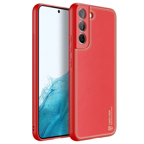 Dux Ducis Yolo eleganckie etui pokrowiec ze skóry ekologicznej Samsung Galaxy S22 czerwony Dux Ducis Yolo eleganckie etui pokrowiec ze skóry ekologicznej Samsung Galaxy S22 czerwony
