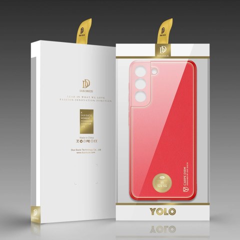 Dux Ducis Yolo eleganckie etui pokrowiec ze skóry ekologicznej Samsung Galaxy S22 czerwony Dux Ducis Yolo eleganckie etui pokrowiec ze skóry ekologicznej Samsung Galaxy S22 czerwony