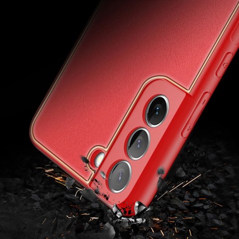 Dux Ducis Yolo eleganckie etui pokrowiec ze skóry ekologicznej Samsung Galaxy S22 czerwony Dux Ducis Yolo eleganckie etui pokrowiec ze skóry ekologicznej Samsung Galaxy S22 czerwony