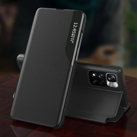Eco Leather View Case elegancki futerał etui z klapką i funkcją podstawki Xiaomi Redmi Note 11S / Note 11 czarny Eco Leather View Case elegancki futerał etui z klapką i funkcją podstawki Xiaomi Redmi Note 11S / Note 11 czarny