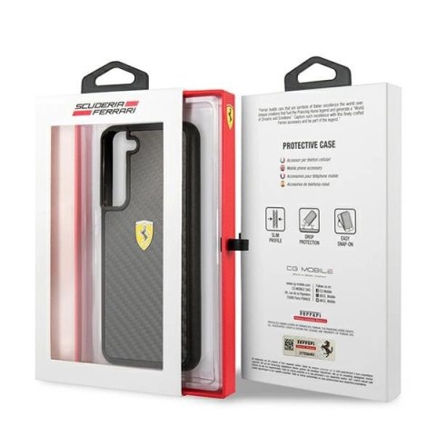 Etui Ferrari On Track Real Carbon na Samsung Galaxy S22+ - czarne