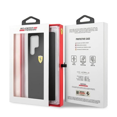 Etui Ferrari On Track Silicone na Samsung Galaxy S22 Ultra - czarne