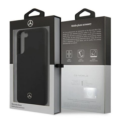 Etui Mercedes Silicone Line na Samsung Galaxy S22 - czarne Etui Mercedes Silicone Line na Samsung Galaxy S22 - czarne