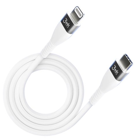 Kabel 3mk Hyper Silicone Cable USB-C / Lightning 20W 3A - biały Kabel 3mk Hyper Silicone Cable USB-C / Lightning 20W 3A - biały