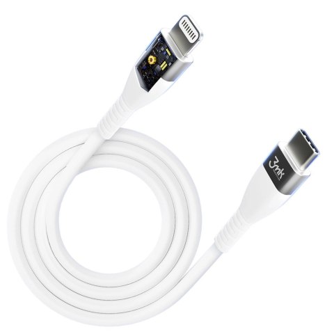 Kabel 3mk Hyper Silicone Cable USB-C / Lightning 20W 3A - biały Kabel 3mk Hyper Silicone Cable USB-C / Lightning 20W 3A - biały