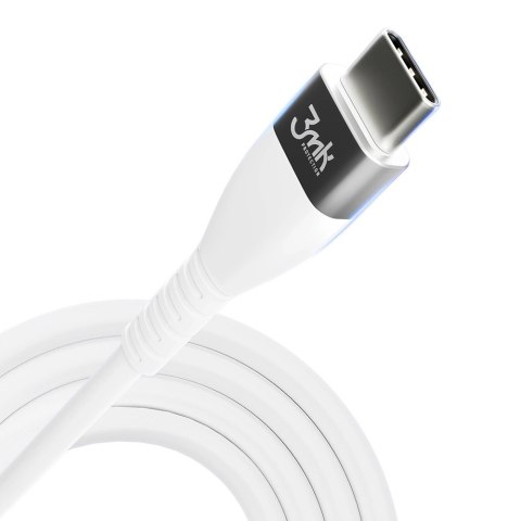 Kabel 3mk Hyper Silicone Cable USB-C / Lightning 20W 3A - biały Kabel 3mk Hyper Silicone Cable USB-C / Lightning 20W 3A - biały