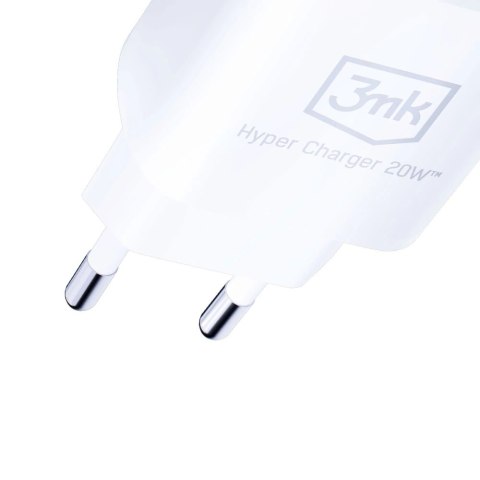 Ładowarka sieciowa 3mk Hyper Charger 20W USB-C USB-A - biała Ładowarka sieciowa 3mk Hyper Charger 20W USB-C USB-A - biała