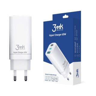 Ładowarka sieciowa 3mk Hyper Charger 65W 2x USB-C 2x USB-A - biała