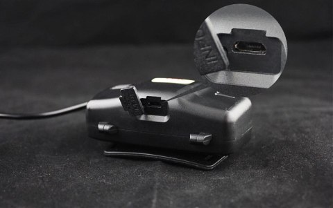 Latarka czołowa lampa lampka T6 czołówka na głowę z bezdotykowym włącznikiem LED Zoom ładowana przez micro USB czarny Latarka czołowa lampa lampka T6 czołówka na głowę z bezdotykowym włącznikiem LED Zoom ładowana przez micro USB czarny