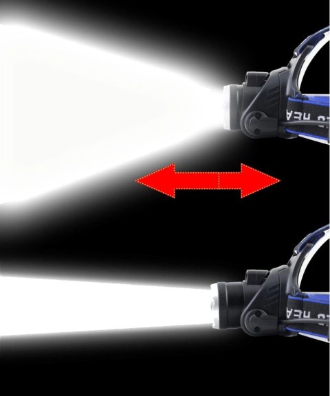 Latarka czołowa lampa lampka T6 czołówka na głowę z bezdotykowym włącznikiem LED Zoom ładowana przez micro USB czarny Latarka czołowa lampa lampka T6 czołówka na głowę z bezdotykowym włącznikiem LED Zoom ładowana przez micro USB czarny