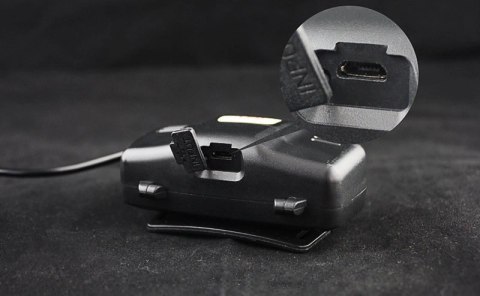 Latarka czołowa lampa lampka T6 czołówka na głowę z bezdotykowym włącznikiem LED Zoom ładowana przez micro USB czarny Latarka czołowa lampa lampka T6 czołówka na głowę z bezdotykowym włącznikiem LED Zoom ładowana przez micro USB czarny