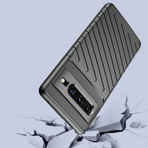 Thunder Case elastyczne pancerne etui pokrowiec Google Pixel 7 Pro czarny