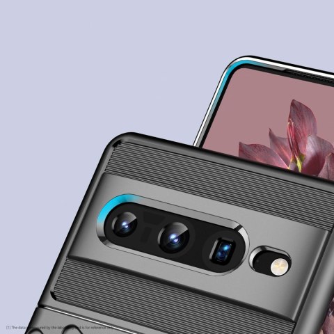 Thunder Case elastyczne pancerne etui pokrowiec Google Pixel 7 Pro czarny